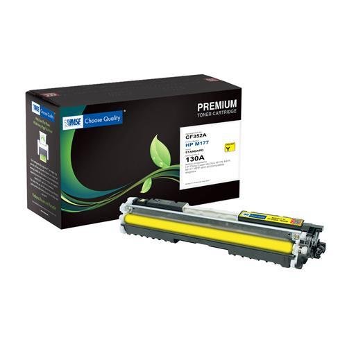 HP CF352A, HP 130A Brand New Compatible Color(Yellow) Laser Toner Cartridge with Smart Print Chip by MSE 02-21-17214