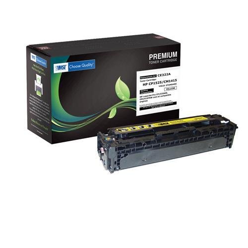 HP 128A, CE322A Brand New Compatible Color( Yellow ) Laser Toner Cartridge with Smart Print Chip by MSE 02-21-20214