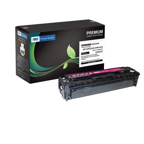 HP 128A, CE323A Brand New Compatible Color( Magenta ) Laser Toner Cartridge with Smart Print Chip by MSE 02-21-20314