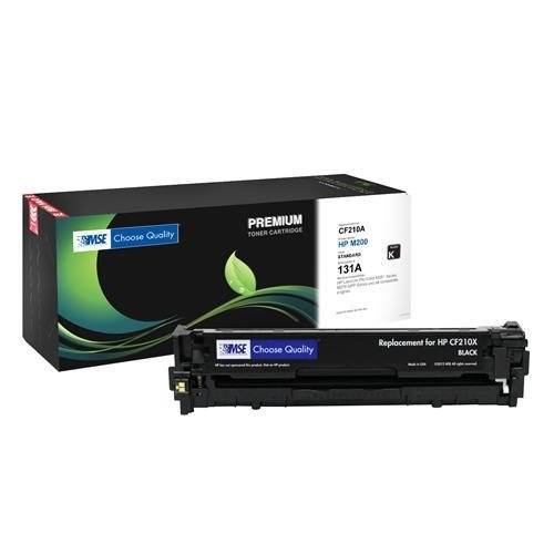 HP 131A, CF210A Brand New Compatible Black Laser Toner Cartridge with Smart Print Chip by MSE 02-21-21014