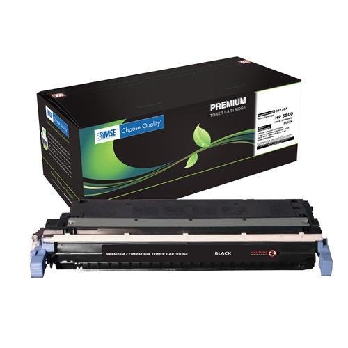 HP C9730A, C9730, 645A Brand New Compatible Black Laser Toner Cartridge with Smart Print CHIP and SCS Color Technology by MSE 02-21-3014