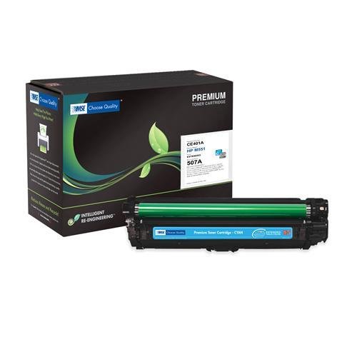 HP 507A, CE401A Brand New Compatible Extended Yield Color(Cyan) Laser Toner Cartridge with Smart Print Chip by MSE 02-21-511142