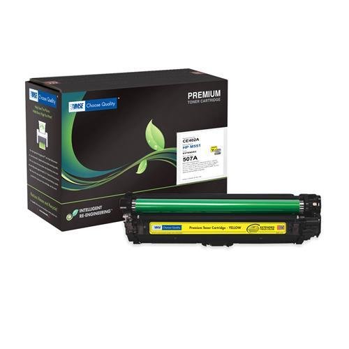 HP 507A, CE402A Brand new Compatible Extended Yield Color(Yellow) Laser Toner Cartridge with Smart Print Chip by MSE 02-21-512142