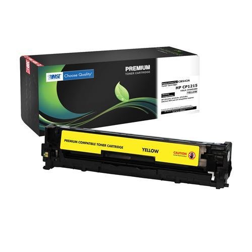 HP CB542A, CB542, 125A Brand New Compatible Color( Yellow ) Laser Toner Cartridge with Smart Print Chip by MSE 02-21-54214
