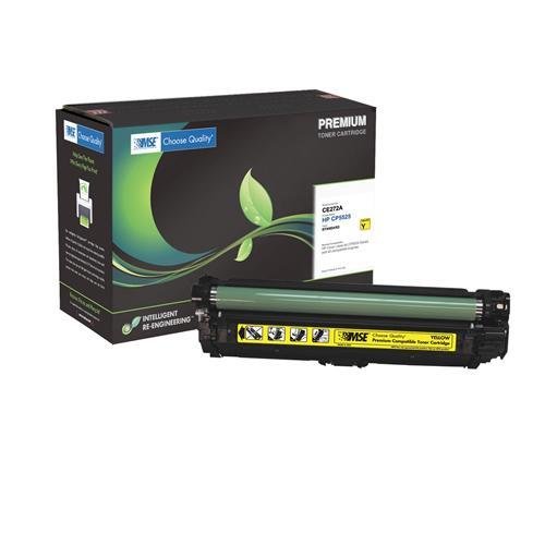 HP CE272A, 650A Brand New Compatible Color(Yellow) Laser Toner Cartridge with Smart Print Chip by MSE 02-21-55214