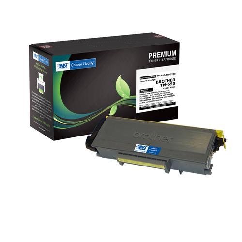 Brother TN650, TN-650 Brand New Compatible High Yield Black Laser Toner Cartridge with SCS Color Technology by MSE 02-03-6516