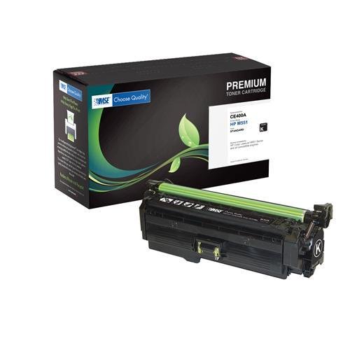 HP 507A, CE400A Brand New Compatible Black Laser Toner Cartridge with Smart Print Chip by MSE 02-21-51014