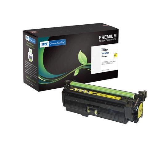 HP 507A, CE402A, CE402 Brand new Compatible Color(Yellow) Laser Toner Cartridge with Smart Print Chip by MSE� 02-21-51214