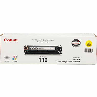 OEM Laser Toner Cartridge for Canon CRG-116, CRG-116 Yellow, CRG116 Yellow, 1977B001AA OEM_1977B001AA